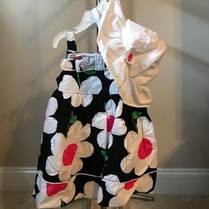 Floral Gymboree Dress with matching hat. NWT.